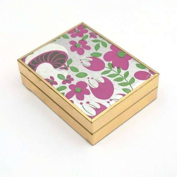 Vintage Rochelle Rose Brooch Gold Tone Rose Bud Flower Pin in Original Box - Picture 9 of 10